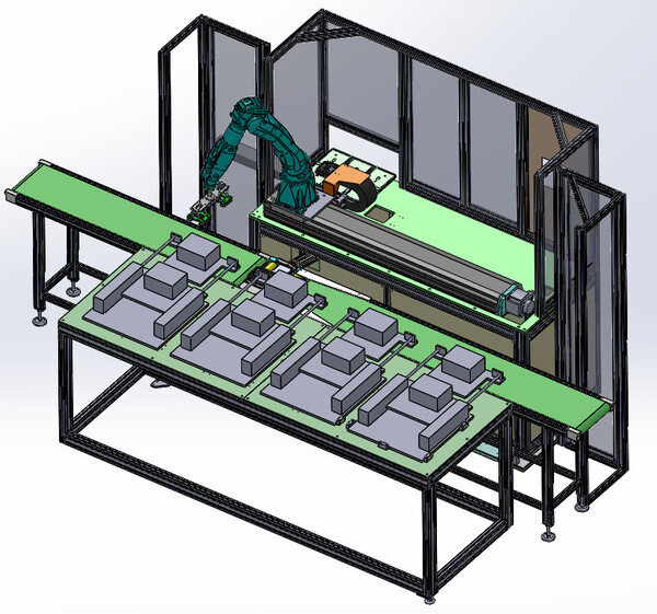 Robot gắp thả sản phẩm